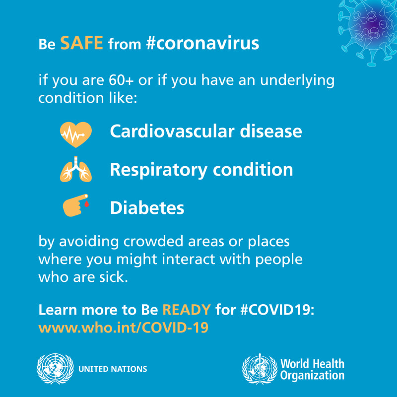 Be safe from coronavirus. WORLD HEALTH ORGANIZATION