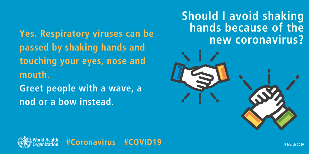 Advice from WHO to prevent coronavirus